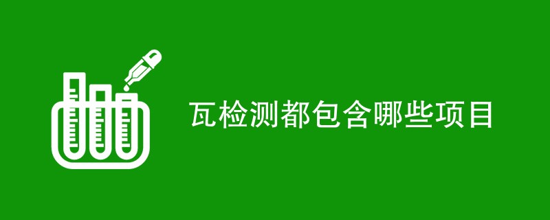 瓦检测都包含哪些项目