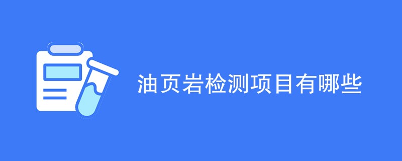 油页岩检测项目有哪些